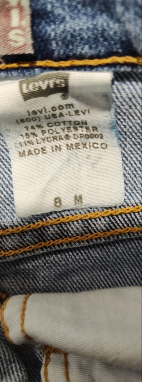 Levi's 512 Blue Jeans - Women’s Size 8 - Classic  Slim Tapered  - Straight Leg - Picture 11 of 12